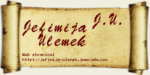 Jefimija Ulemek vizit kartica